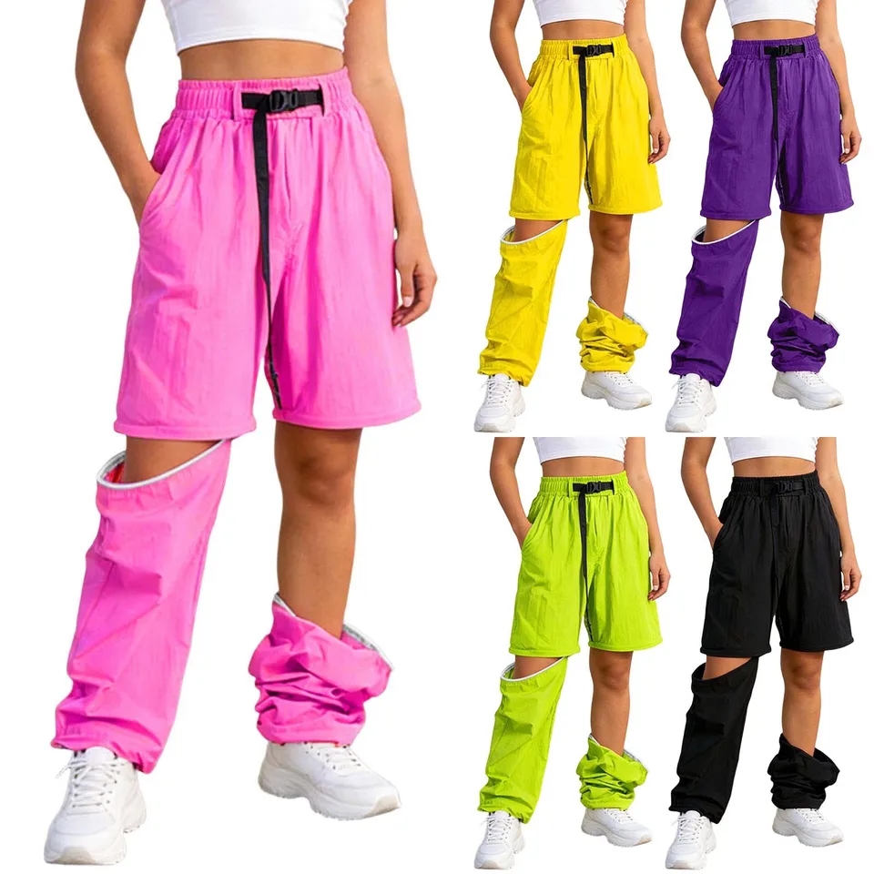 Summer Clothing Italy - 여성용 하이킹 카고 바지 지퍼 오프