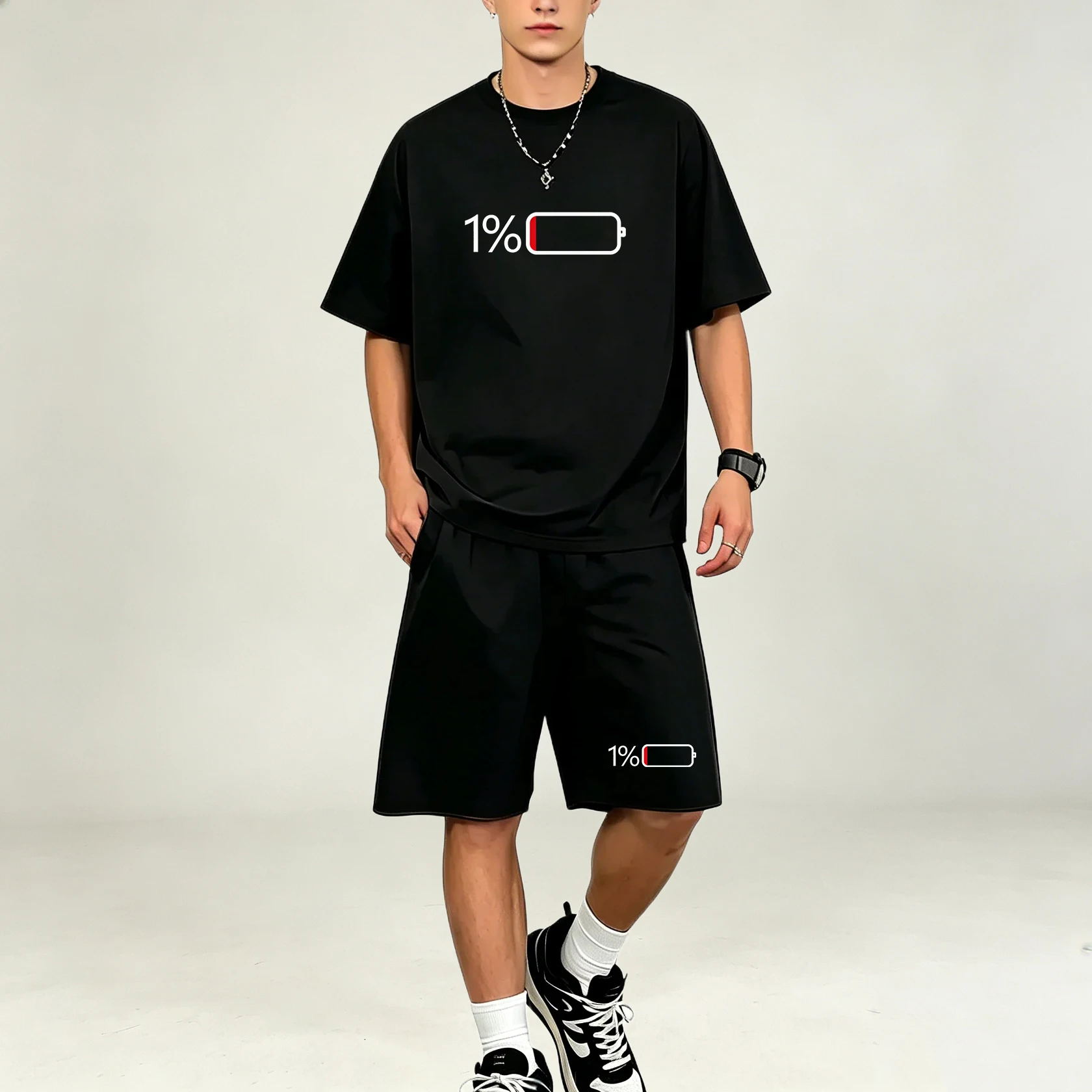 Summer Clothing For Young Men - 뜨거운 판매 남성 티셔츠 세트 빠른