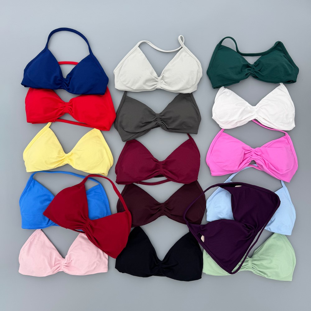 Halter Neck Top - 스트랩 브라 짐 탑 여성용 하이