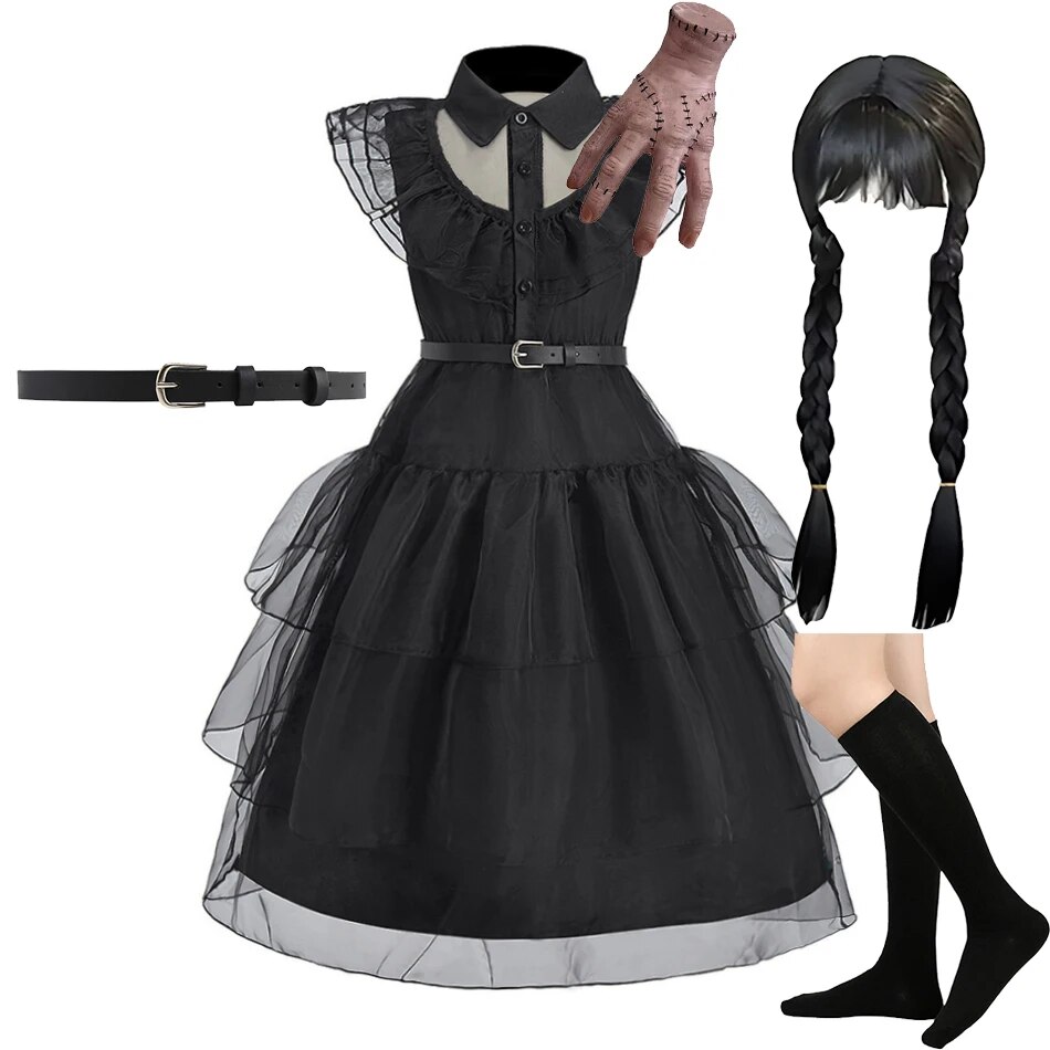 Summer Dresses Yours Clothing - 소녀 의상 어린이 코스프레 검은 마녀