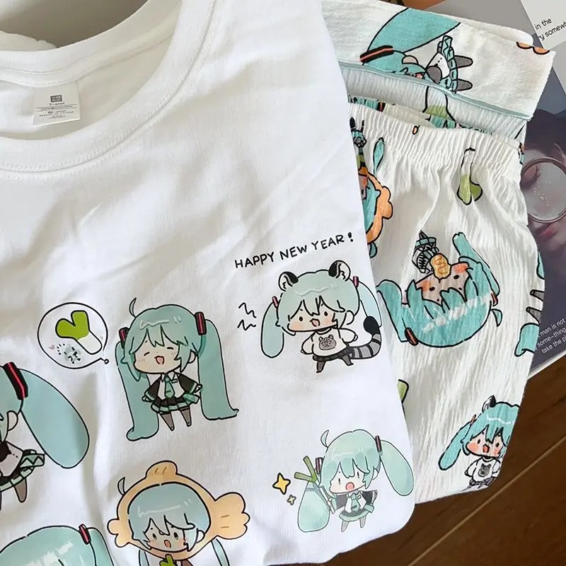Japan Summer Festival Clothing - 새로운 하츠네 미쿠 잠옷 여름 순면