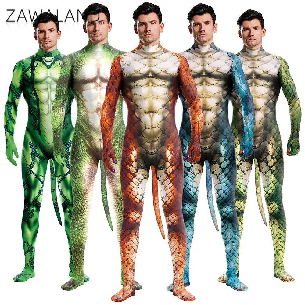 Summer Vacation Clothing Men - Zawaland 스네이크 드래곤 남자 의상 할로윈