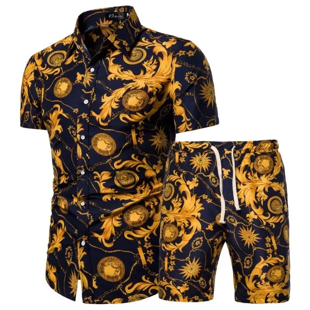 Summer Vacation Clothing Men - 여름 새로운 남성 의류 반팔 인쇄