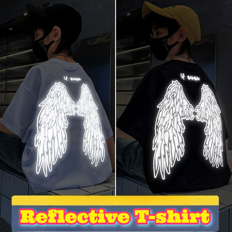 Summer Clothing For Teens - 청소년 반사 날개 티셔츠 코튼 반팔