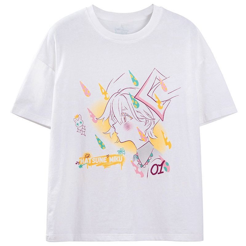 Japan Summer Festival Clothing - 새로운 하츠네 미쿠 티셔츠 반팔 미쿠