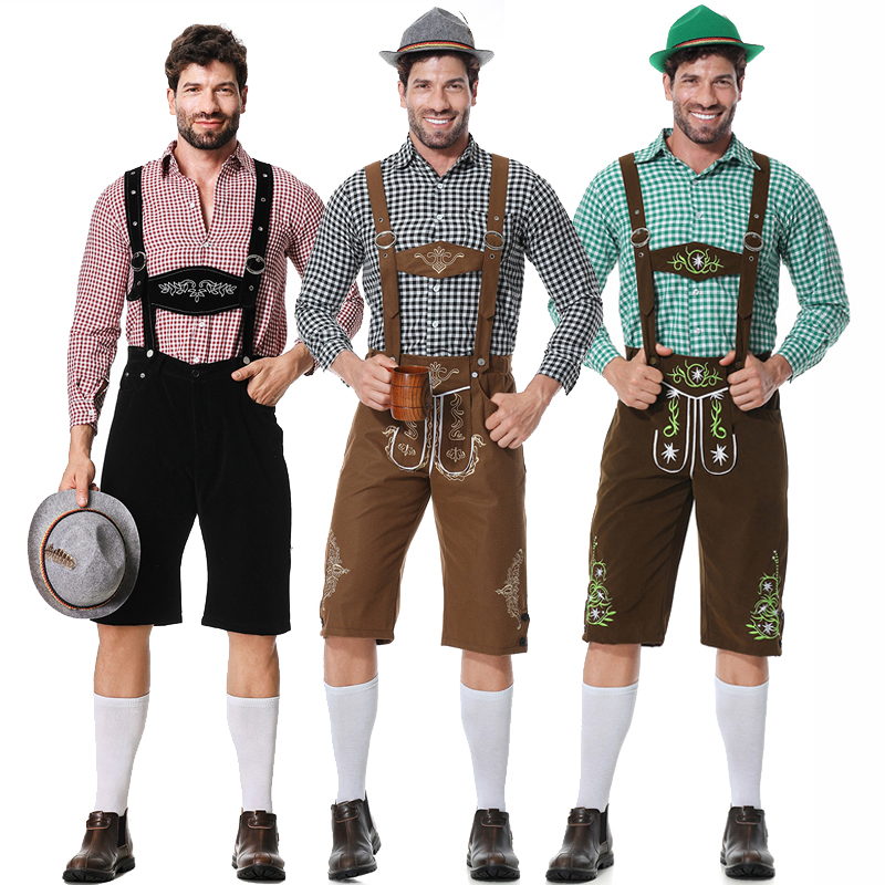 Summer Vacation Clothing Men - 가이 옥토버 페스트 전통 Lederhosen 의상