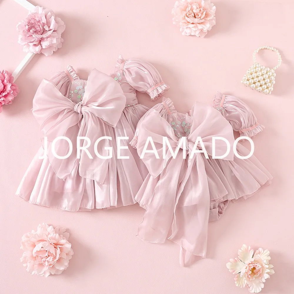 Summer Dresses Yours Clothing - 여름 소녀 자매 매칭 의상 퍼프