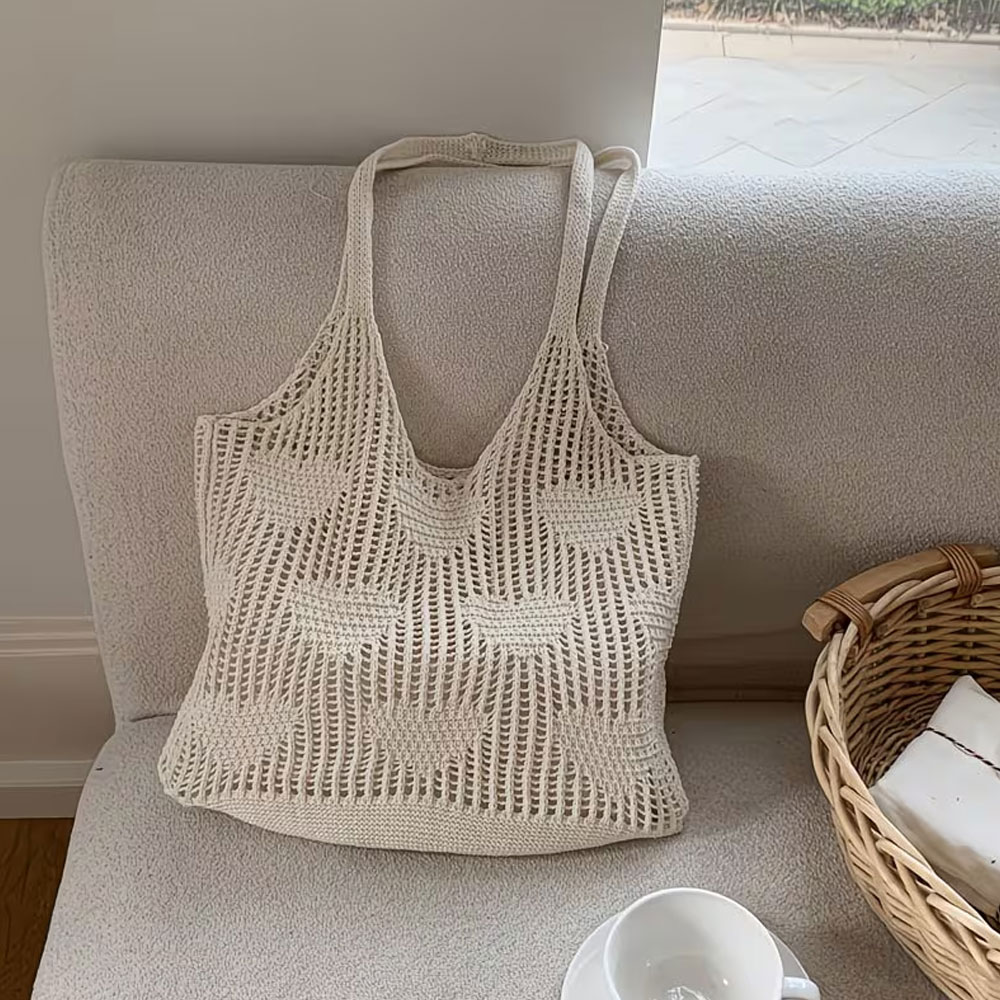 Beach Bag Straw - 여성용 수공예 밀짚 핸드백 - 대용량