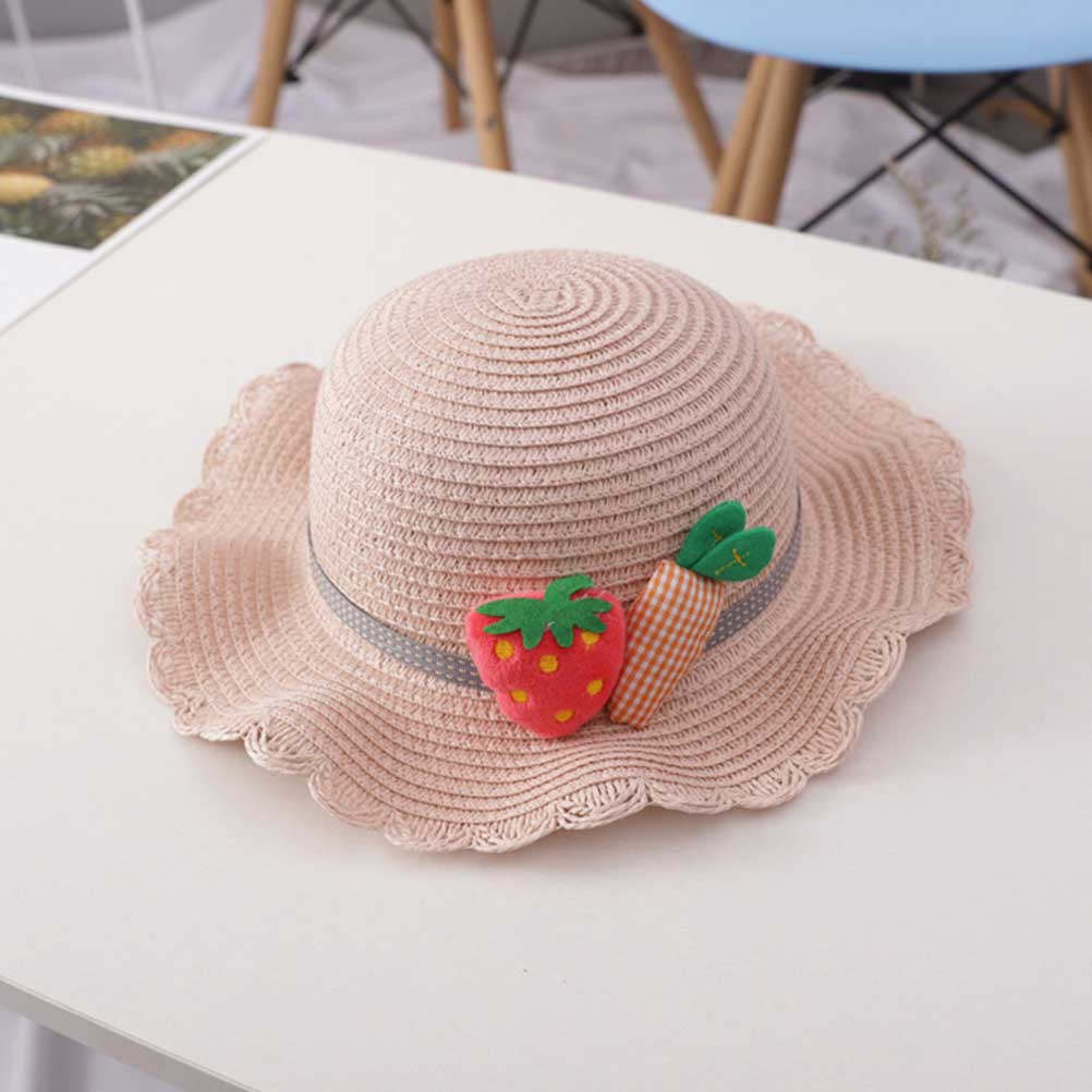 어린이용 밀짚 자외선 차단 모자 핑크 54cm 공주 코 - Beach Bag Straw 리뷰 및 가격