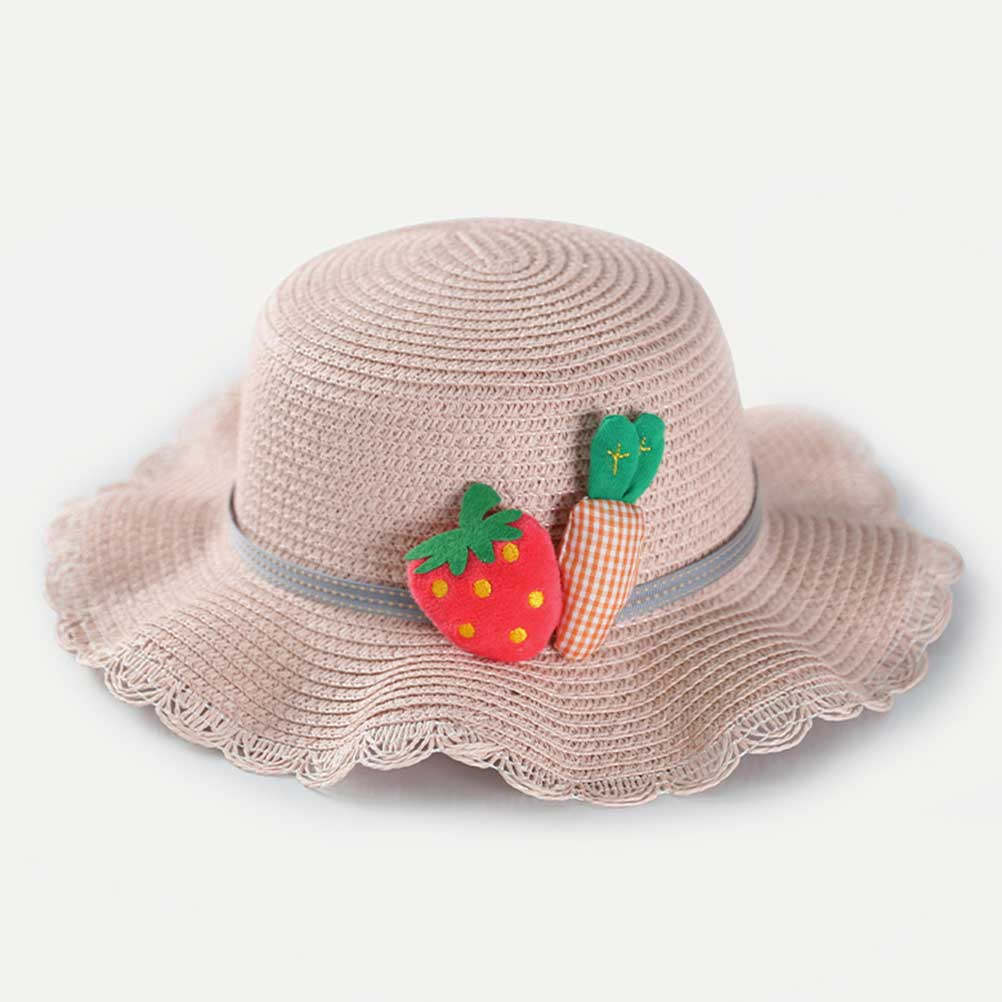 어린이용 밀짚 자외선 차단 모자 핑크 54cm 공주 코 - Beach Bag Straw 리뷰 및 가격
