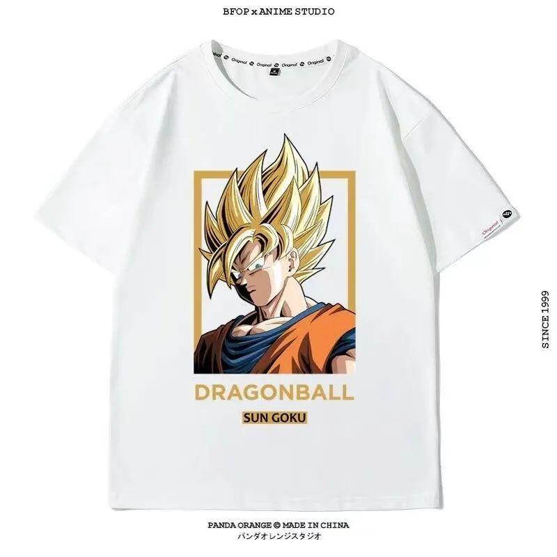 드래곤 볼 손오공 코튼 반팔 티셔츠 남성 여름 라운드  - Japan Summer Festival Clothing 리뷰 및 가격
