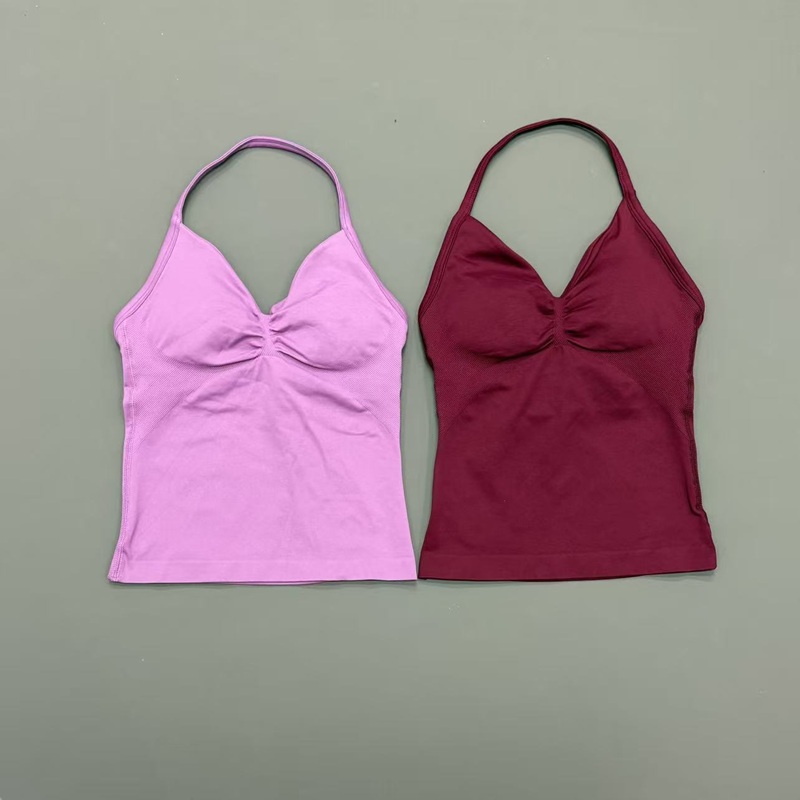 짐 여성용 스포츠 탱크탑 심리스 홀터 스파게티 스트랩  - Halter Neck Top 리뷰 및 가격