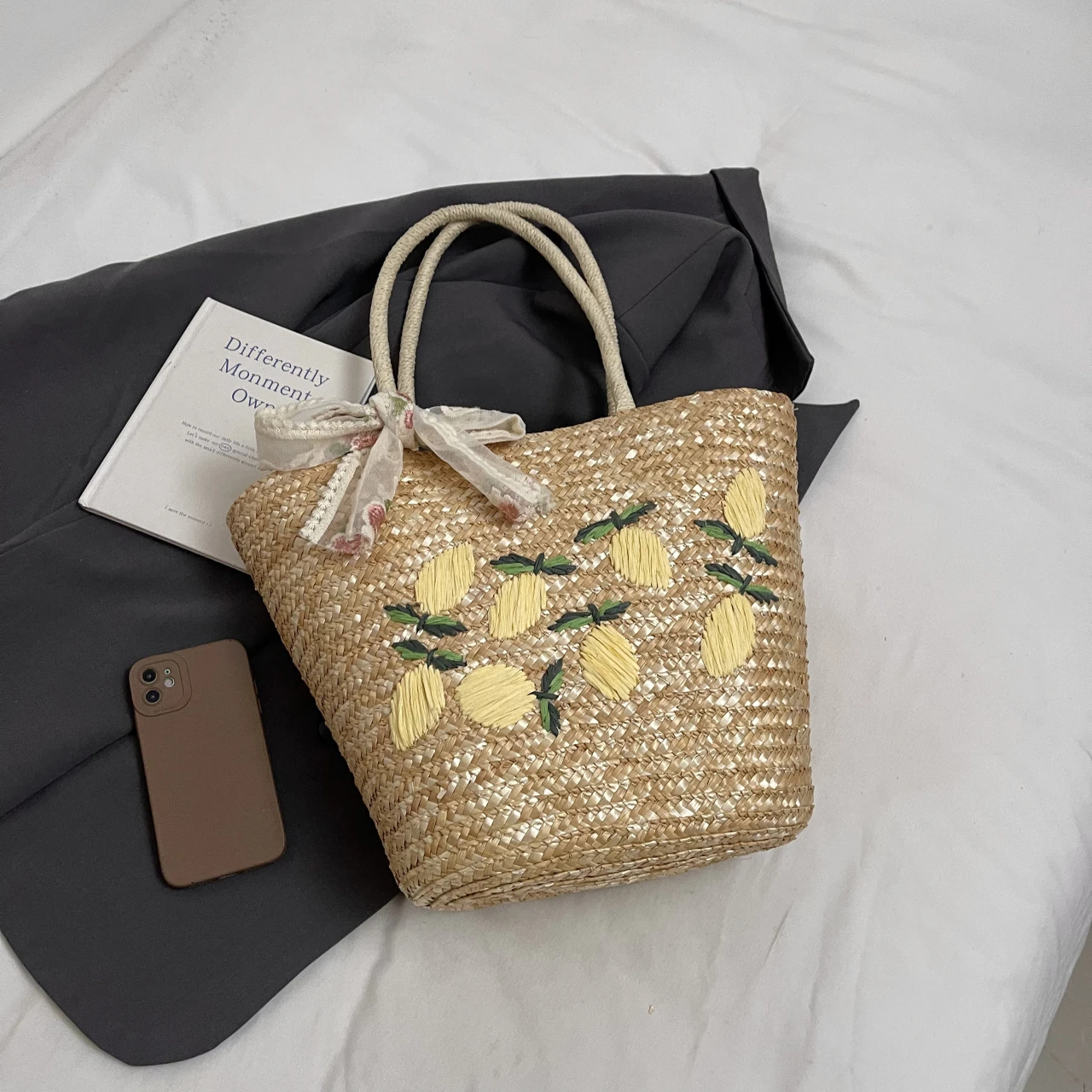 대용량 비치 숄더 백 디자이너 자수 핸드백 여름 수제  - Beach Bag Straw 리뷰 및 가격