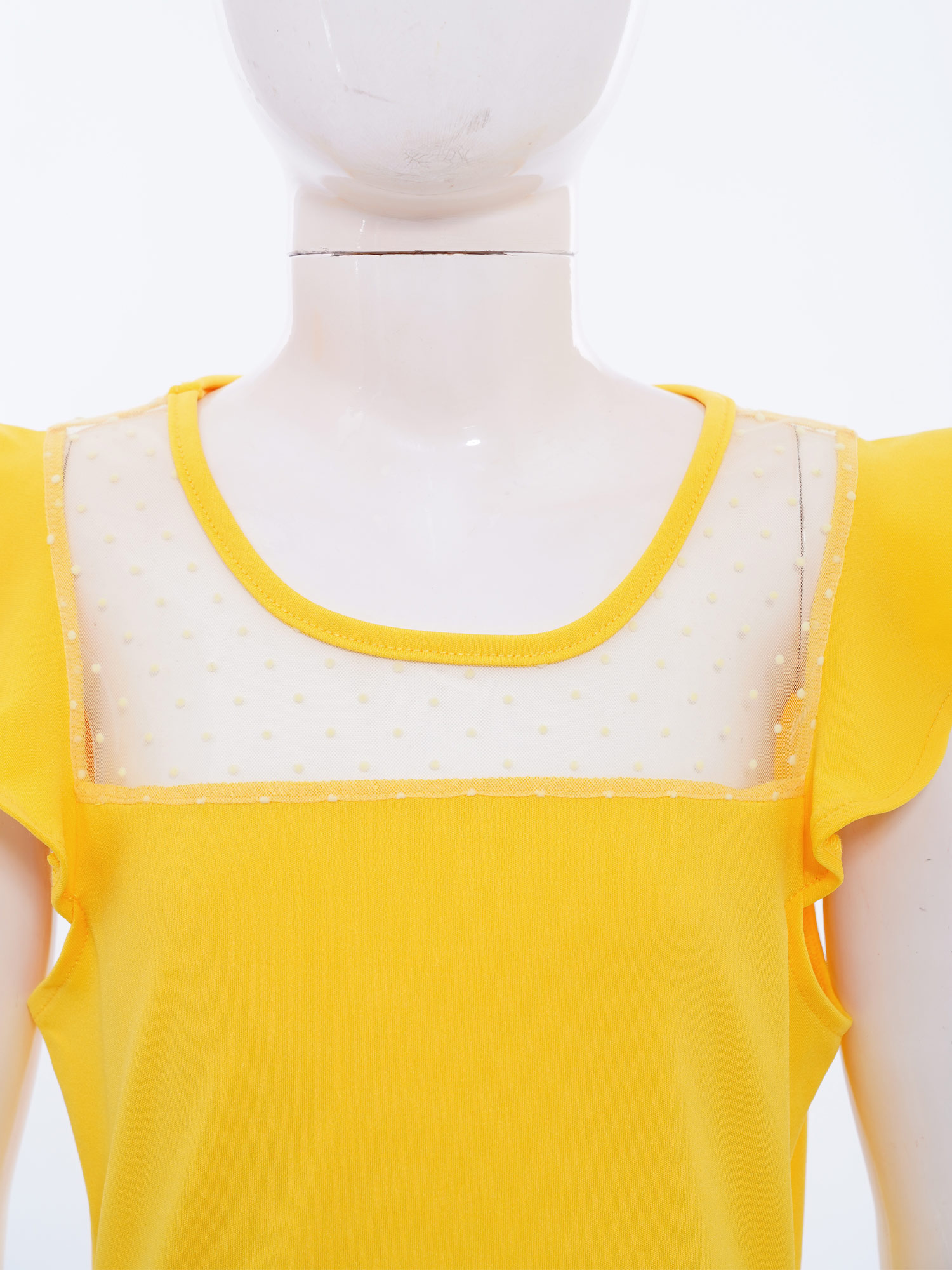 십대 소녀 여름 드레스 러플 소매 도트 시스루 메쉬 A - Summer Clothing For Teens 리뷰 및 가격
