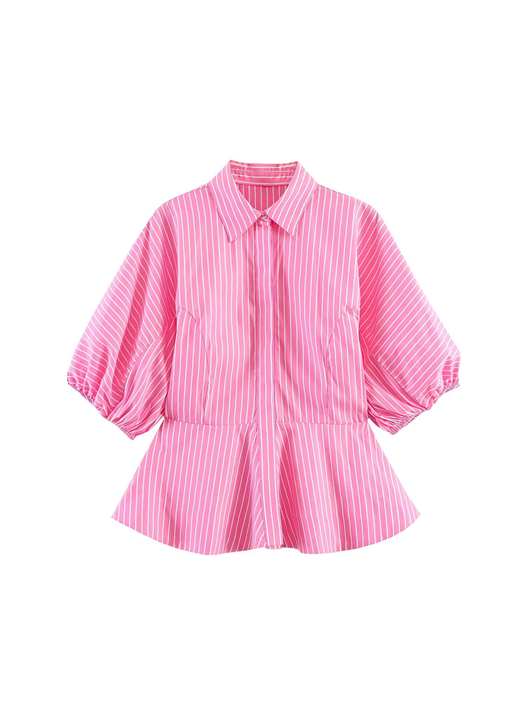 TFMLN 여성 스트라이프 셔츠 슬림핏 버블 슬리브 프 - Summer Clothing For Teens 리뷰 및 가격