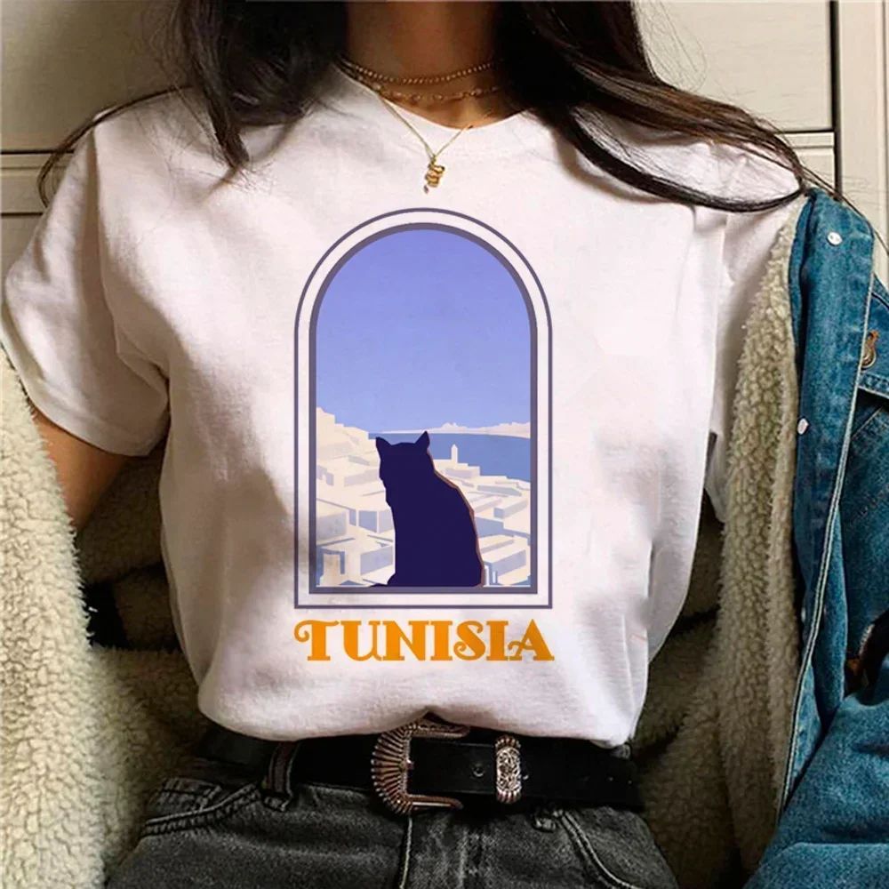여성용 튀니지 티셔츠, 재미있는 Y2K, 여름 탑 걸  - Summer Clothing Italy 리뷰 및 가격