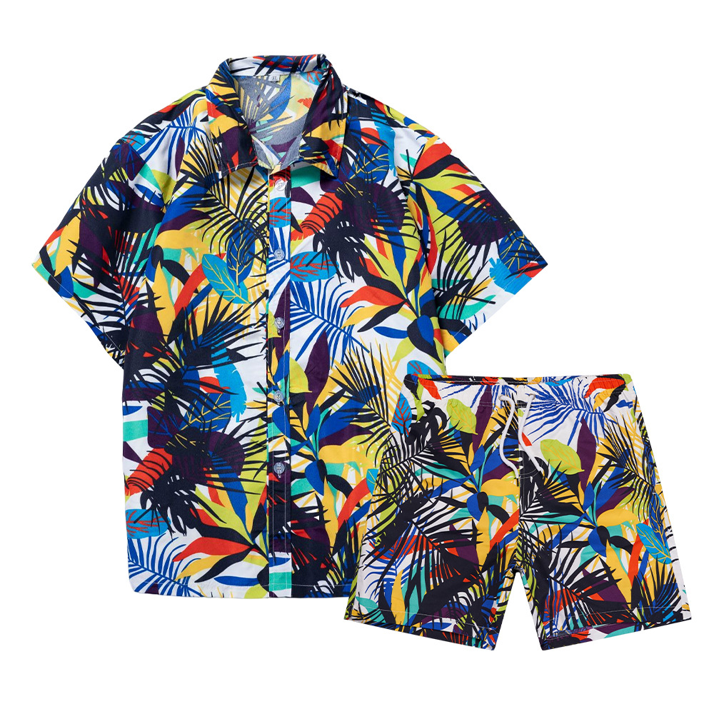 하와이안 코코넛 나무 3D 프린트 남성 셔츠 세트 패션 - Beach Shirt Hawaiian 리뷰 및 가격