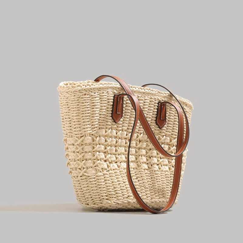 여름 여행용 특대형 접이식 밀짚 토트백, 방수 비치백, - Beach Bag Straw 리뷰 및 가격