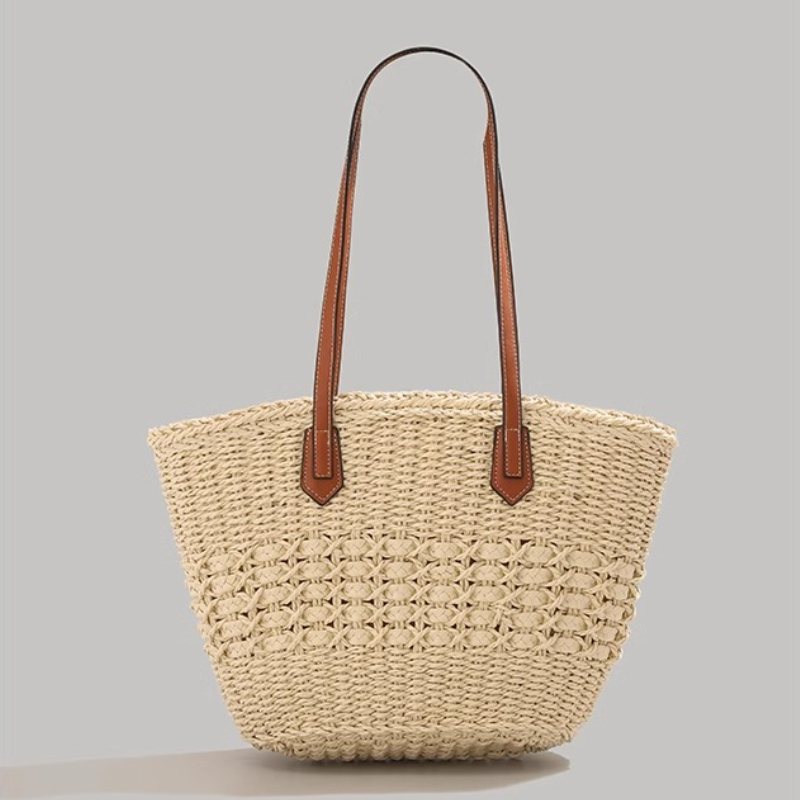 여름 여행용 특대형 접이식 밀짚 토트백, 방수 비치백, - Beach Bag Straw 리뷰 및 가격