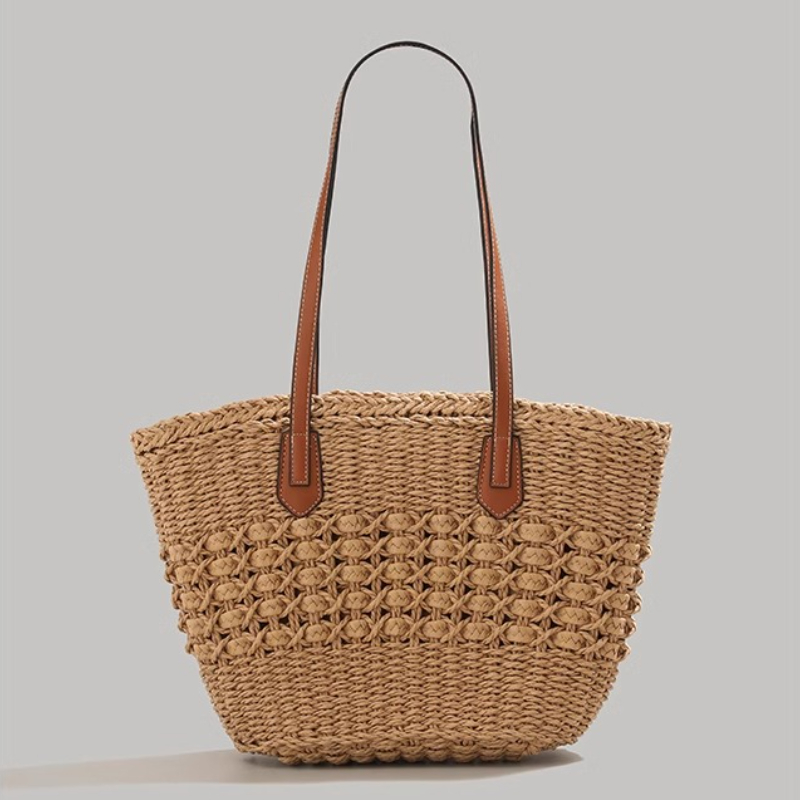 여름 여행용 특대형 접이식 밀짚 토트백, 방수 비치백, - Beach Bag Straw 리뷰 및 가격