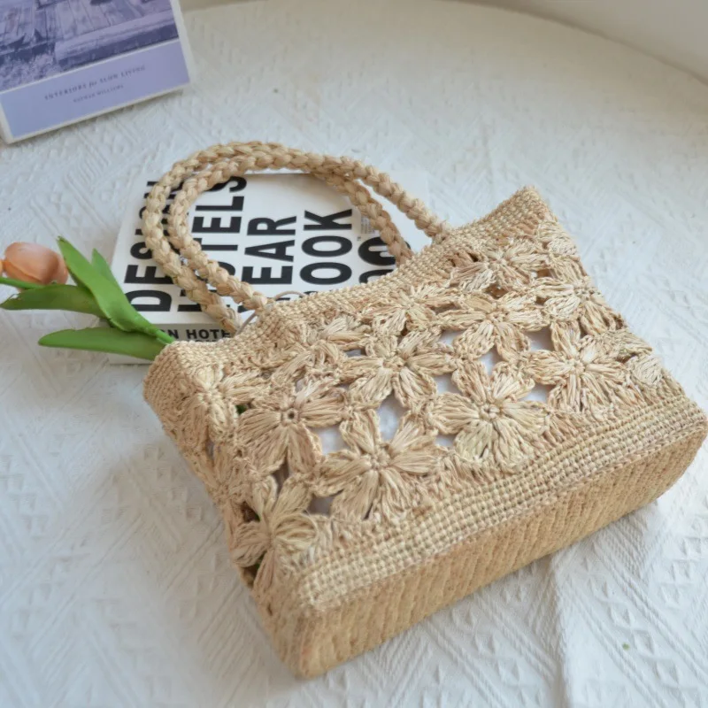 보헤미안 플라워 스트로 백 토트 홀로 플로럴 비치 백  - Beach Bag Straw 리뷰 및 가격