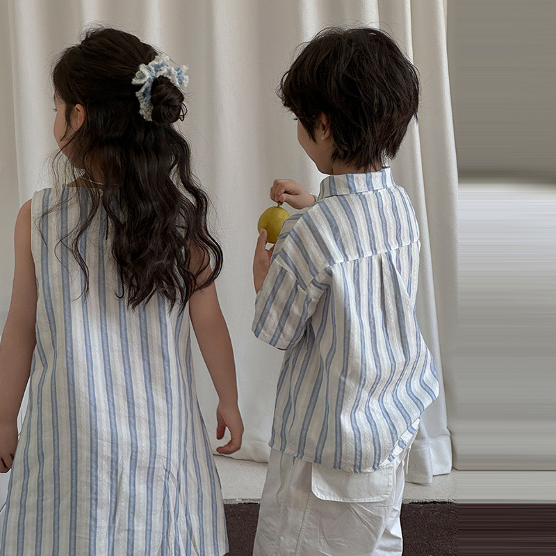 한국 소년과 소녀 부모-자식 의류 여름 줄무늬 조끼 드 - Summer Dresses Yours Clothing 리뷰 및 가격