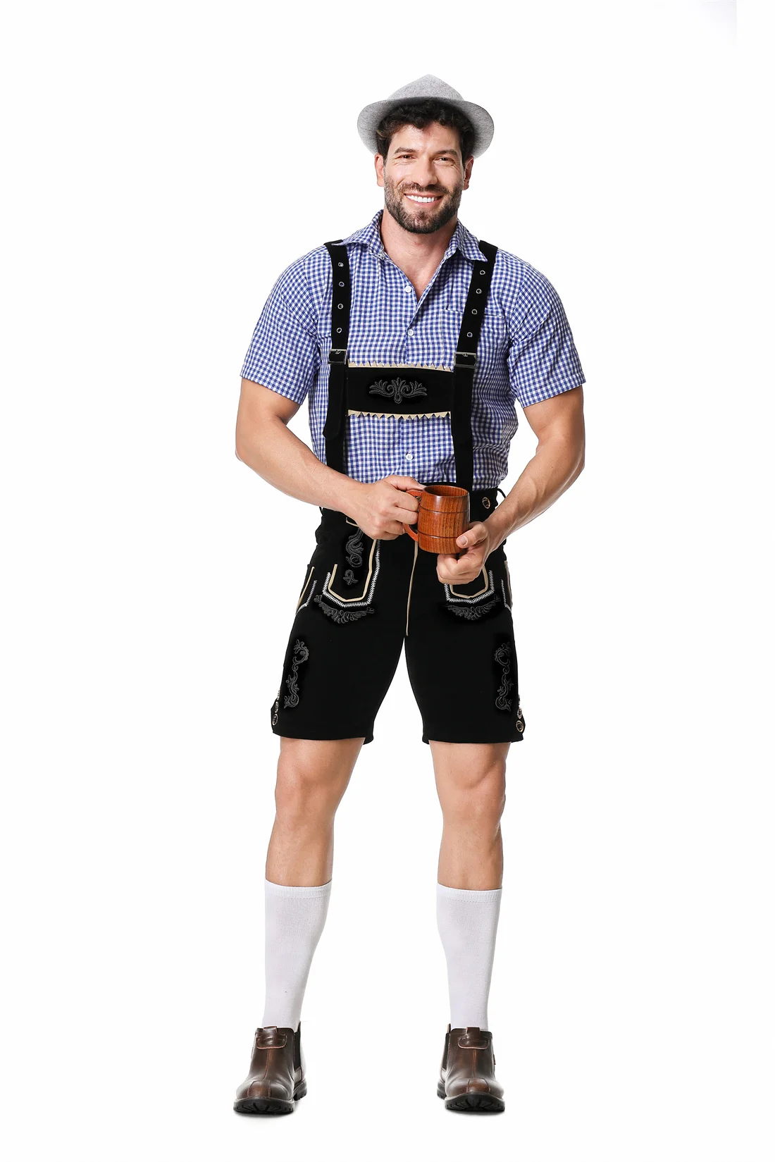 남성 독일 옥토버 페스트 Lederhosen 의상 짧은 - Summer Vacation Clothing Men 리뷰 및 가격