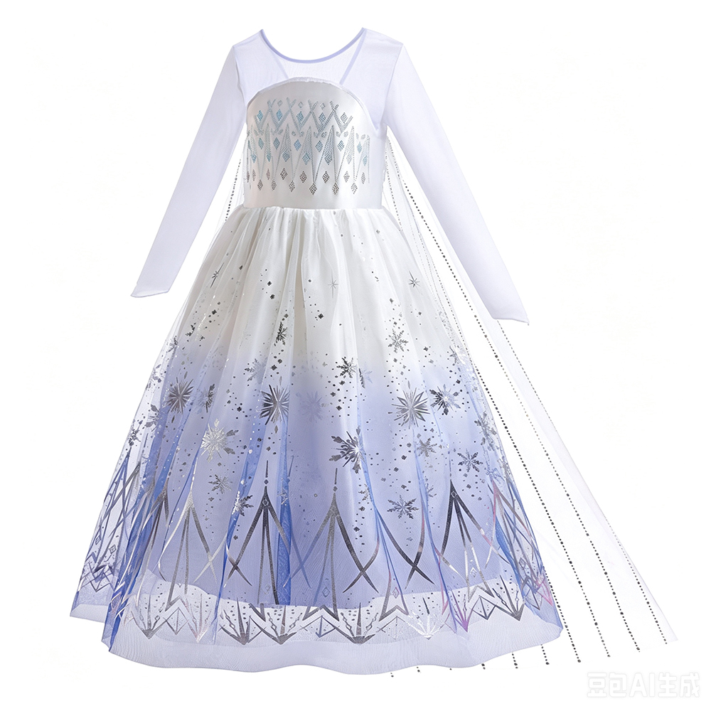 화이트 엘사 드레스 소녀 생일 파티 코스프레 공주 의상 - Summer Dresses Yours Clothing 리뷰 및 가격