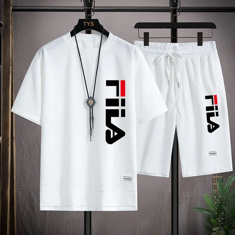 새로운 남성용 봄 여름 캐주얼 반팔 티셔츠와 반바지 2 - Summer Clothing For Young Men 리뷰 및 가격