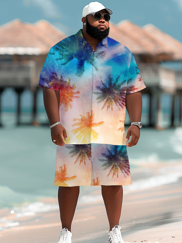 하와이안 비치 코코넛 나무 3D 프린트 남성 셔츠 세트 - Beach Shirt Hawaiian 리뷰 및 가격