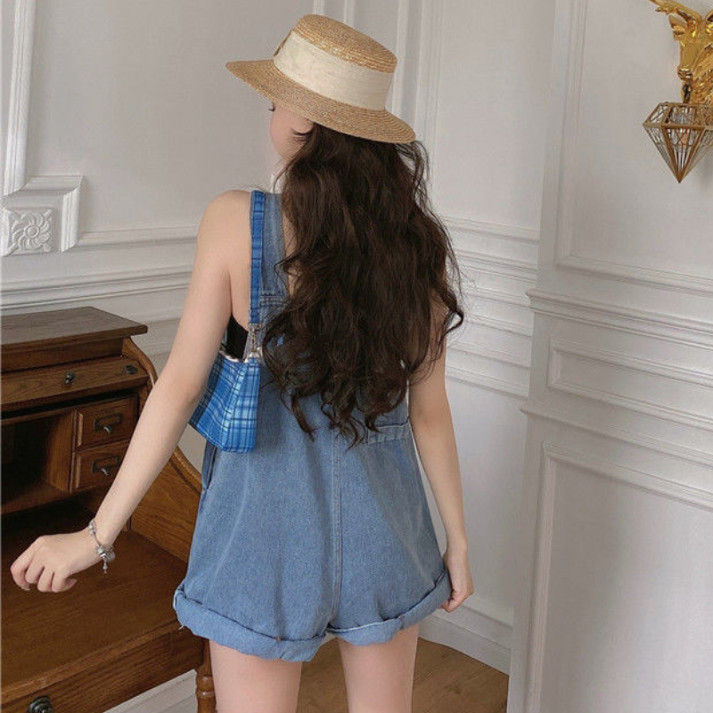 S-5XL 롬퍼 여성용 여름 의류, 헐렁한 데님, 귀여 - Summer Clothing For Teens 리뷰 및 가격