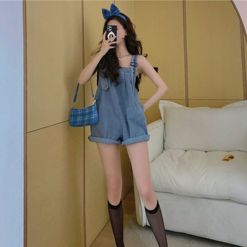 S-5XL 롬퍼 여성용 여름 의류, 헐렁한 데님, 귀여 - Summer Clothing For Teens 리뷰 및 가격