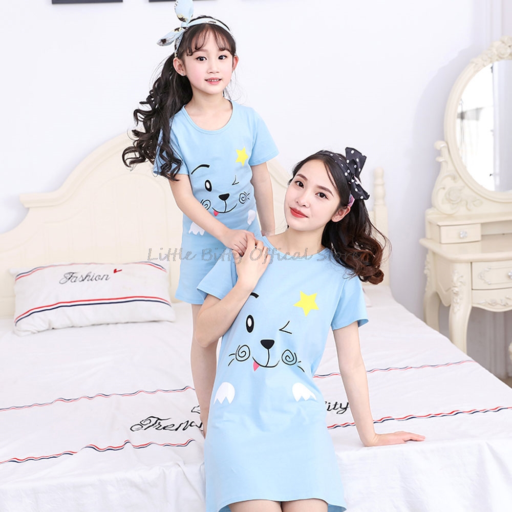 여름 엄마 딸 나이트 드레스 가족 잠옷 잠옷 키즈 소녀 - Summer Clothing For Teens 리뷰 및 가격