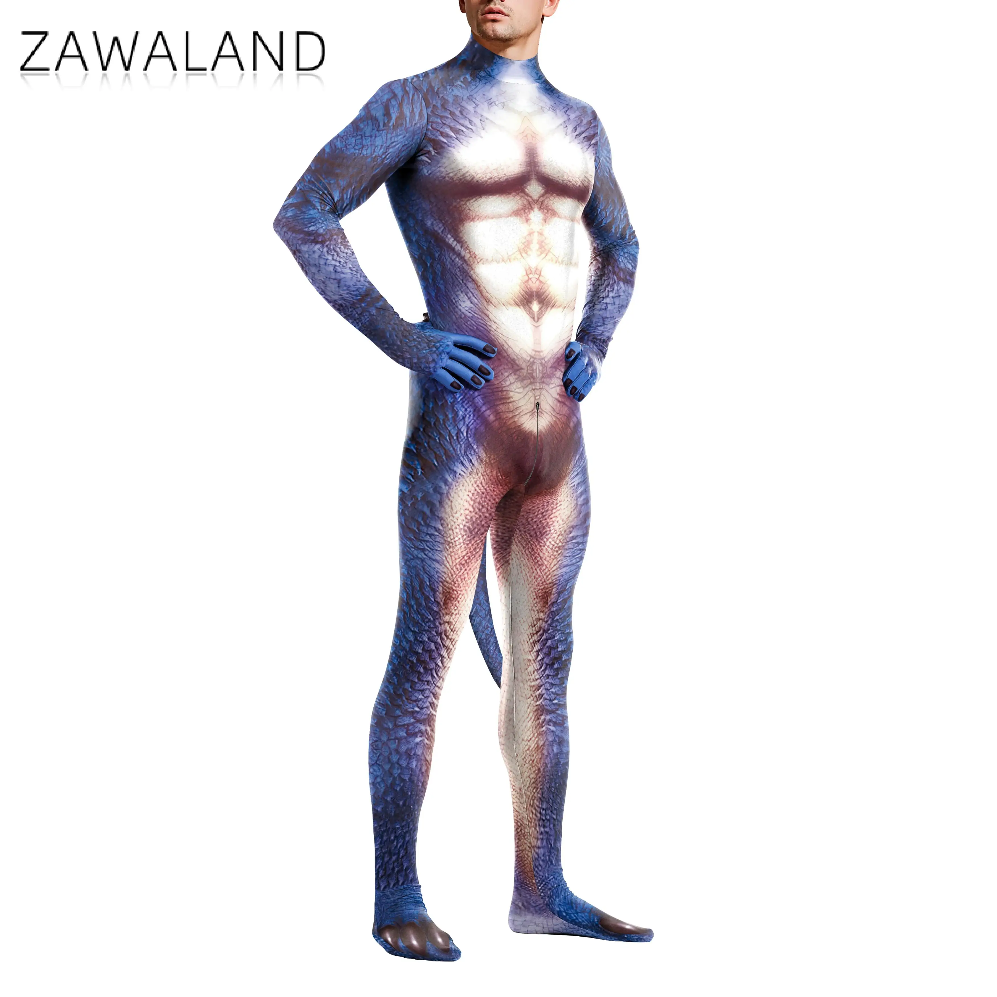 Zawaland 스네이크 드래곤 남자 의상 할로윈 카니 - Summer Vacation Clothing Men 리뷰 및 가격