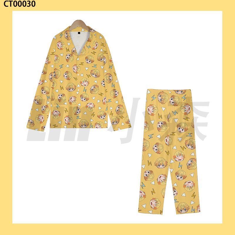 여름 귀여운 악마 슬레이어 젠이츠 잠옷 2피스 반팔 라 - Summer Clothing For Teens 리뷰 및 가격