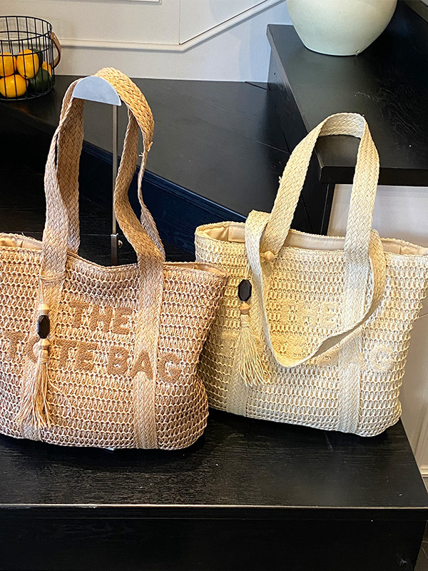 여름 해변 여행용 대용량 밀짚 가방 캐주얼 패션 싱글  - Beach Bag Straw 리뷰 및 가격