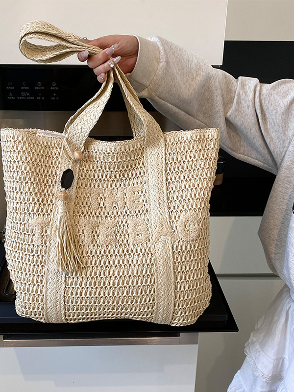 여름 해변 여행용 대용량 밀짚 가방 캐주얼 패션 싱글  - Beach Bag Straw 리뷰 및 가격