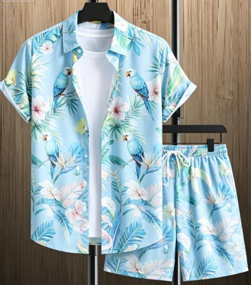 하와이안 컬러풀 정글 버드 플라워 그래픽 남성 코디 세 - Beach Shirt Hawaiian 리뷰 및 가격