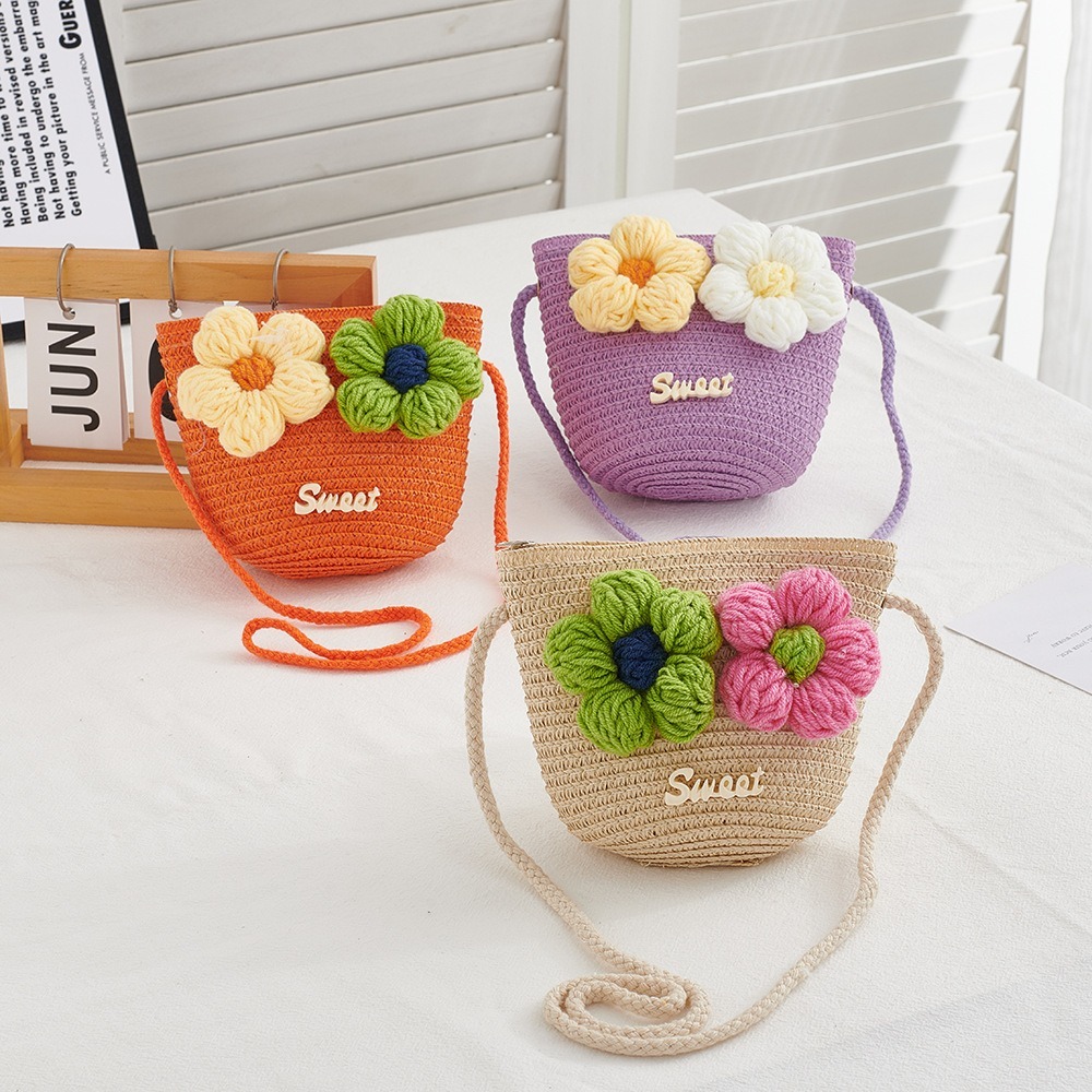 새로운 지퍼 밀짚 가방 꽃 공주 여름 해변 동전 지갑  - Beach Bag Straw 리뷰 및 가격