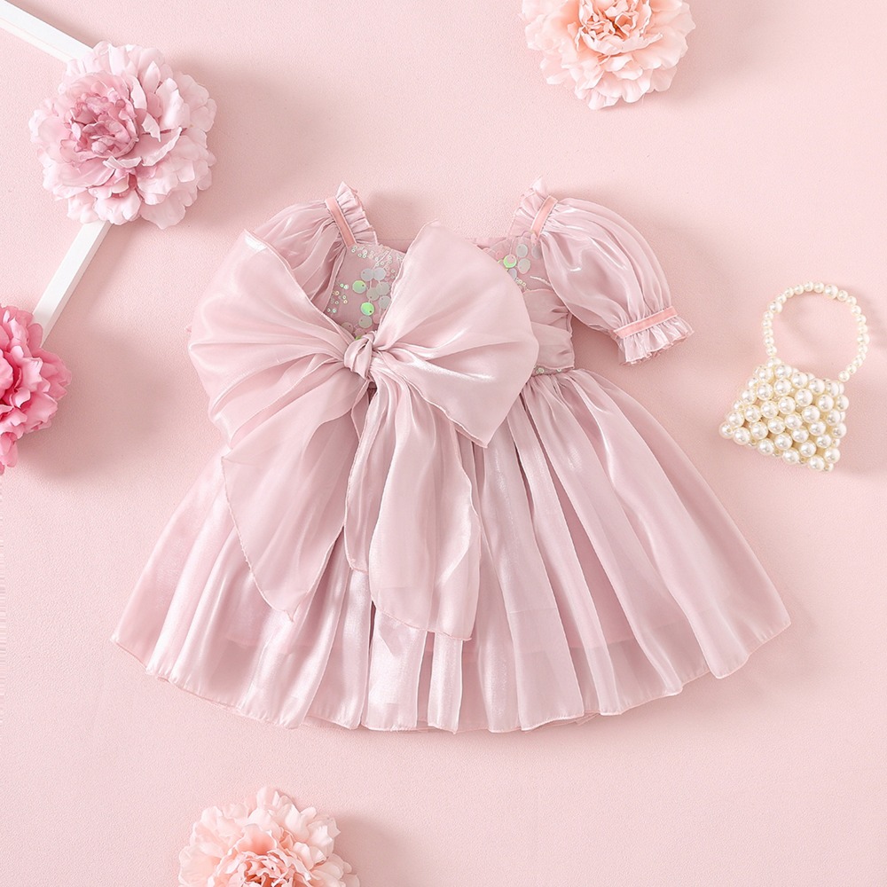 여름 소녀 자매 매칭 의상 퍼프 짧은 소매 리본 바디수 - Summer Dresses Yours Clothing 리뷰 및 가격