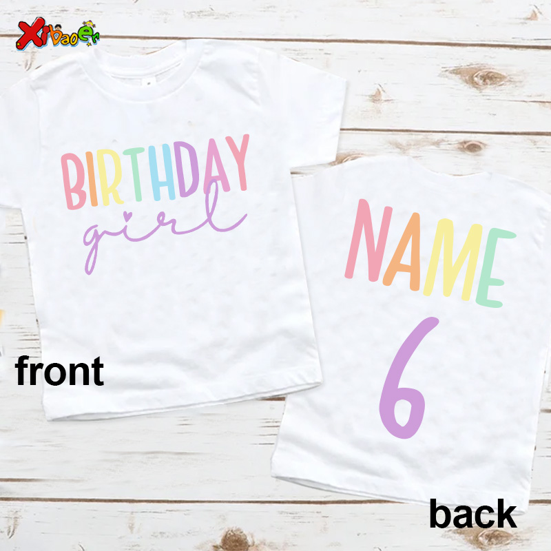 생일 소녀 티셔츠 파티 의상, 맞춤형 이름 셔츠, 아기 - Summer Clothing Name 리뷰 및 가격