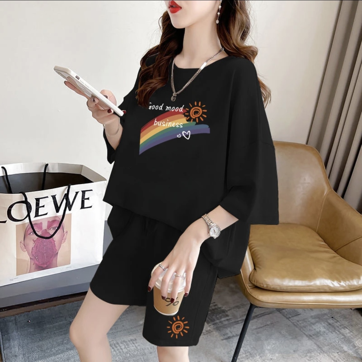 패션 여성 여름 반바지 세트, 스포츠웨어, 오버사이즈  - Summer Clothing Usa 리뷰 및 가격